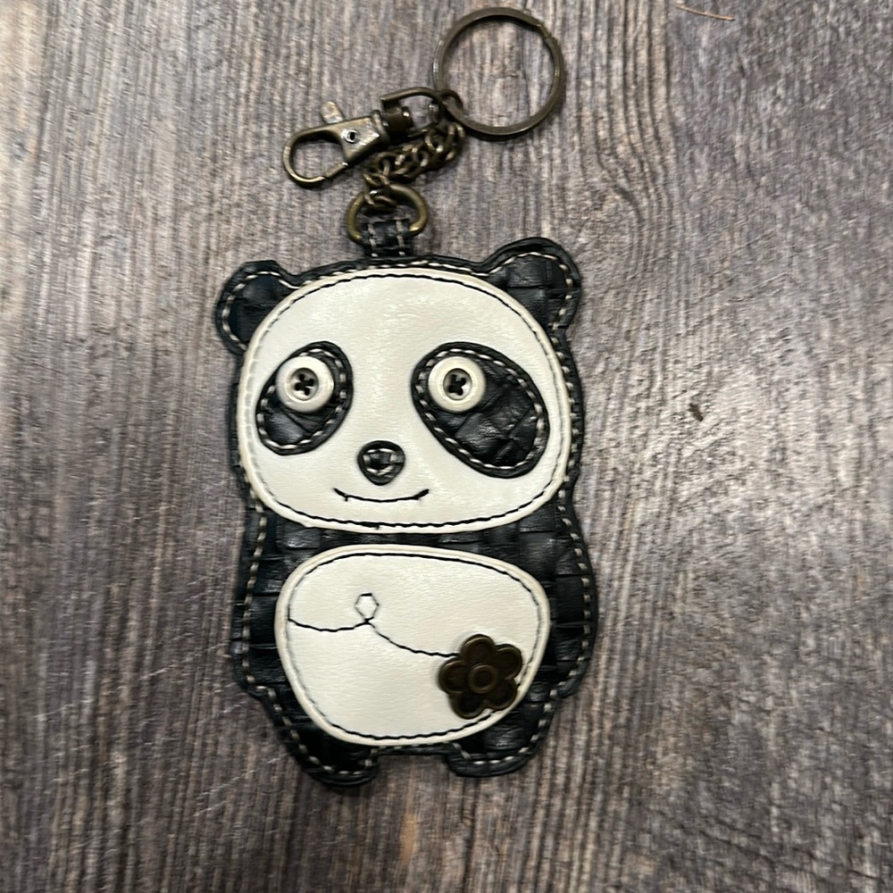 Chala Panda Key & Card Holder - Black, White, Brown, Green